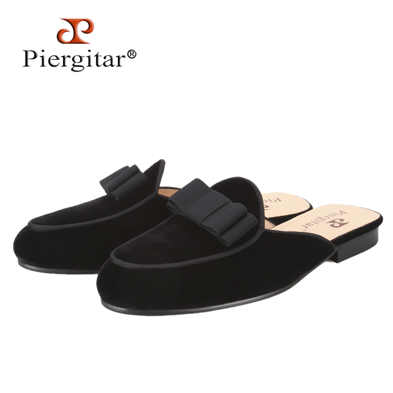 Men'S Formal Wear Slippers - Piergitar 2026 Summer New Model Black