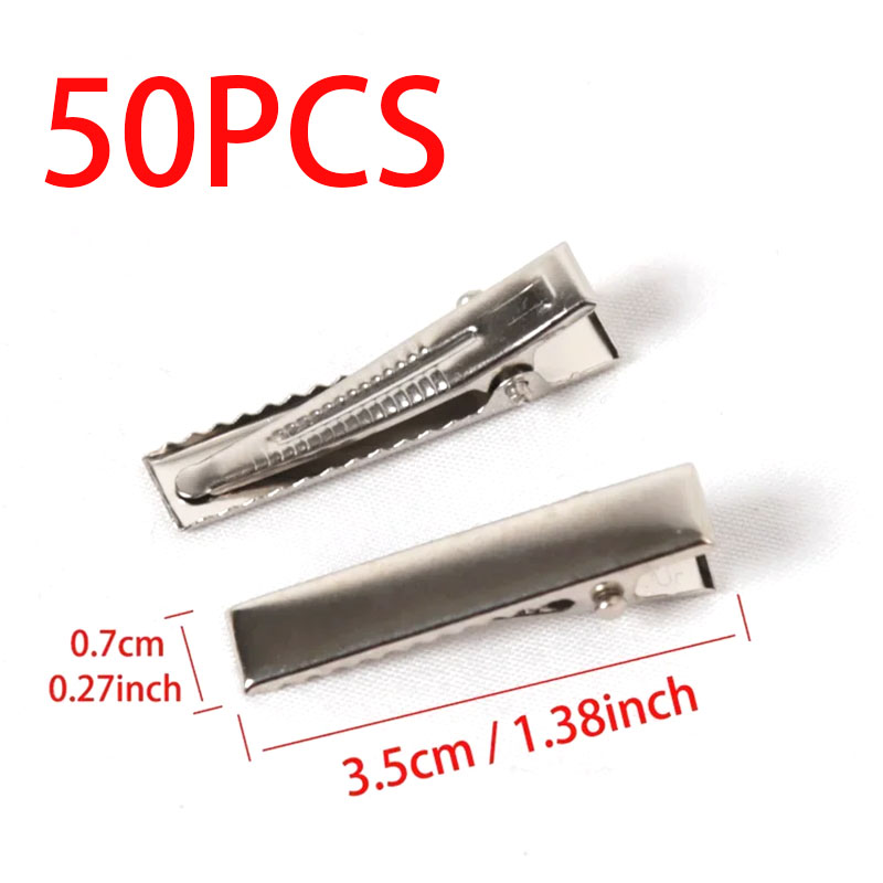 Tie Bar Clip - 50PCS Metal Hair Clips Iron Duckbill