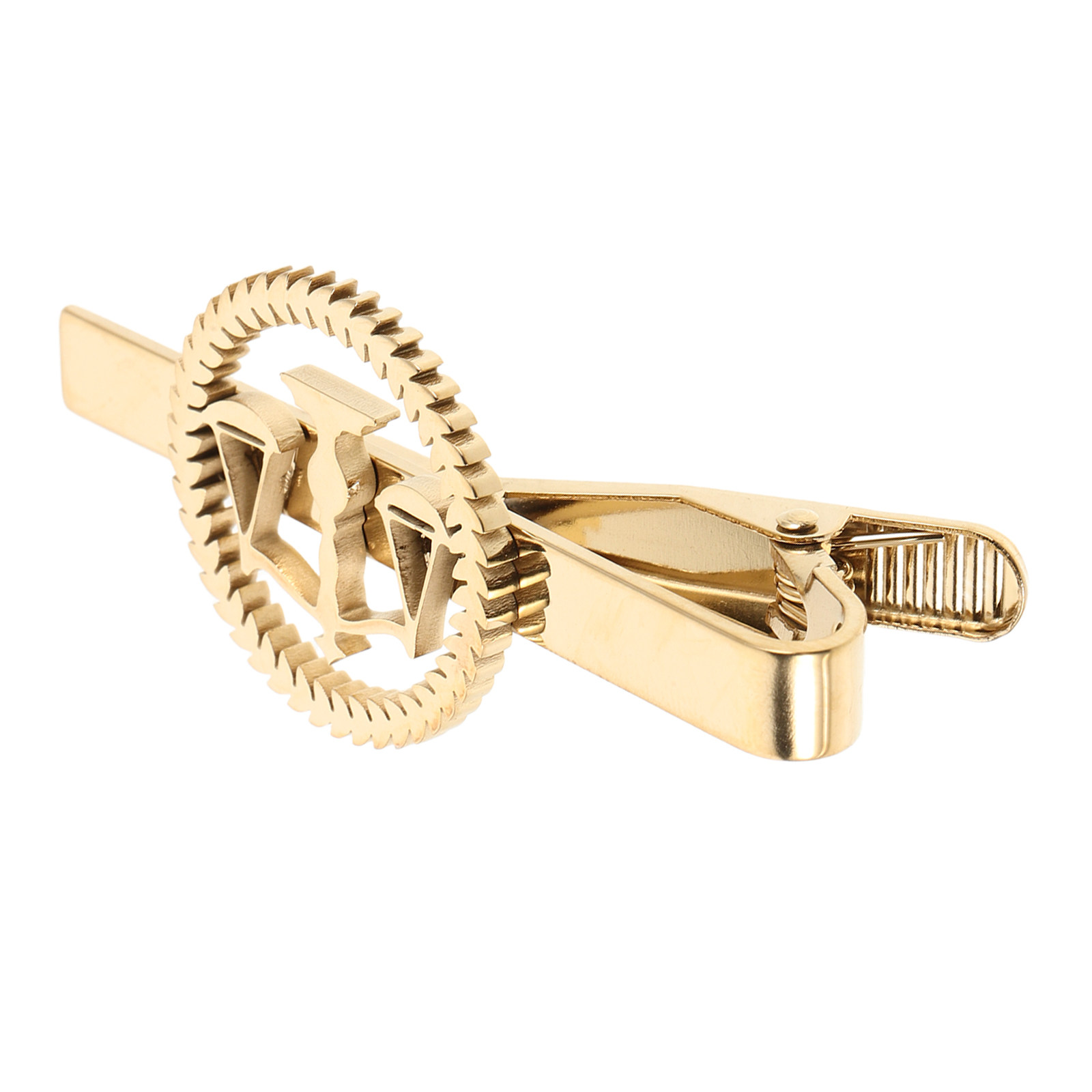 Scale - Men Formals & Ethnic Wear - Libra Tie Clip Golden Stainless Steel