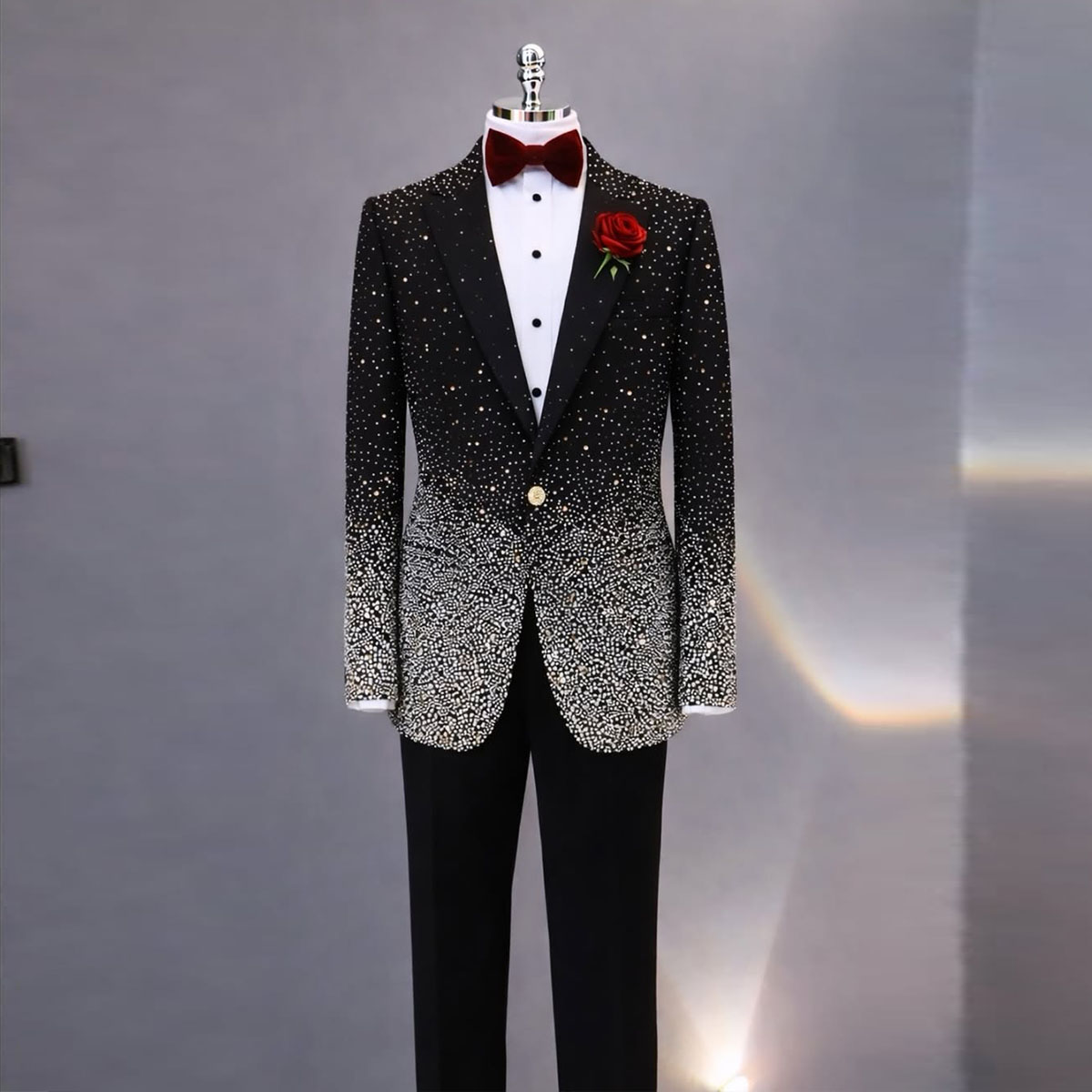 Men'S Formal Wear For A Wedding - Handsome Rhinestone Diamond Men Suit 2