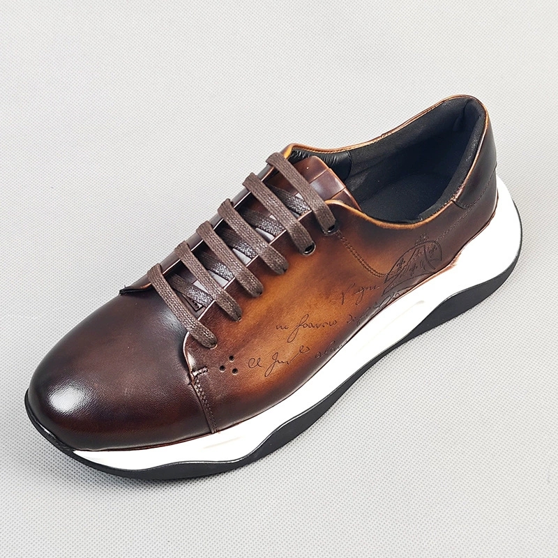 Men'S Luxury Formal Wear - Luxury Handmade Genuine Cowhide Leather Casual