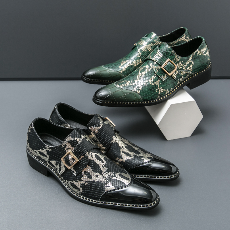 Retro Classic Le Fu Shoes Men  - огляд і ціна Men Formal Wear Green