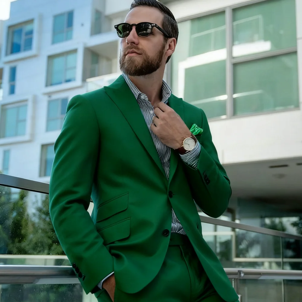 Blue Suit Men's Custom-Fit Ter - огляд і ціна Men Formal Wear Blue