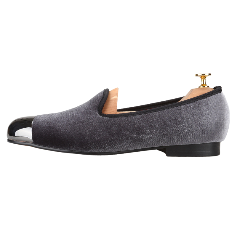 Piergitar Gray Velvet Slip-On  - огляд і ціна Men'S Formal Wear Slippers