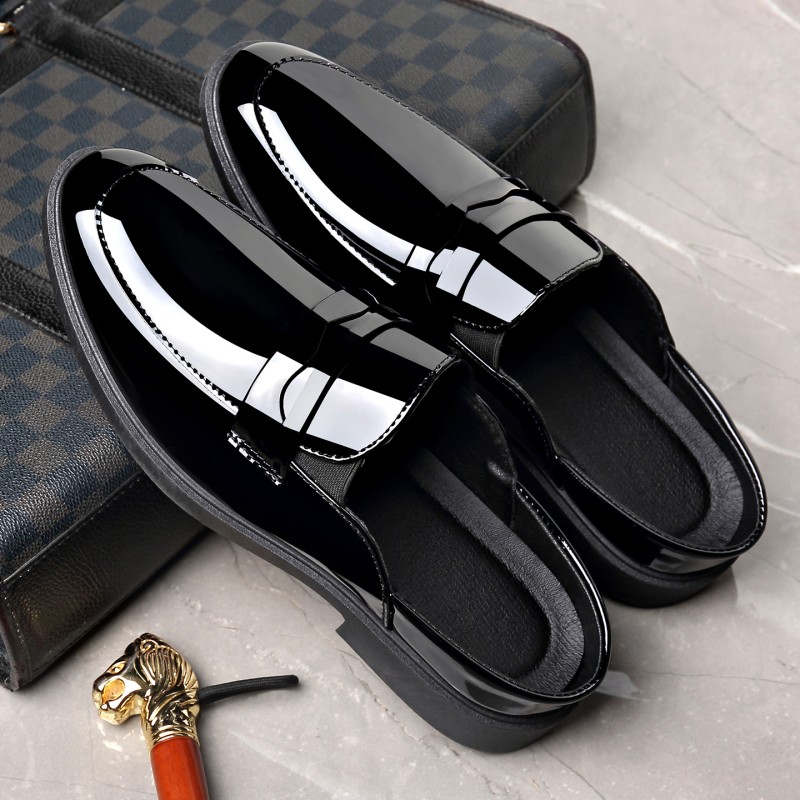 Men Black Patent Leather Mules - огляд і ціна Men'S Formal Wear Slippers