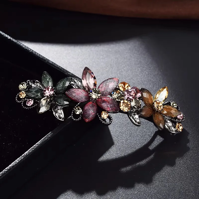 Elegant Rhinestone Glaze Flowe - огляд і ціна Tie Bar Clip