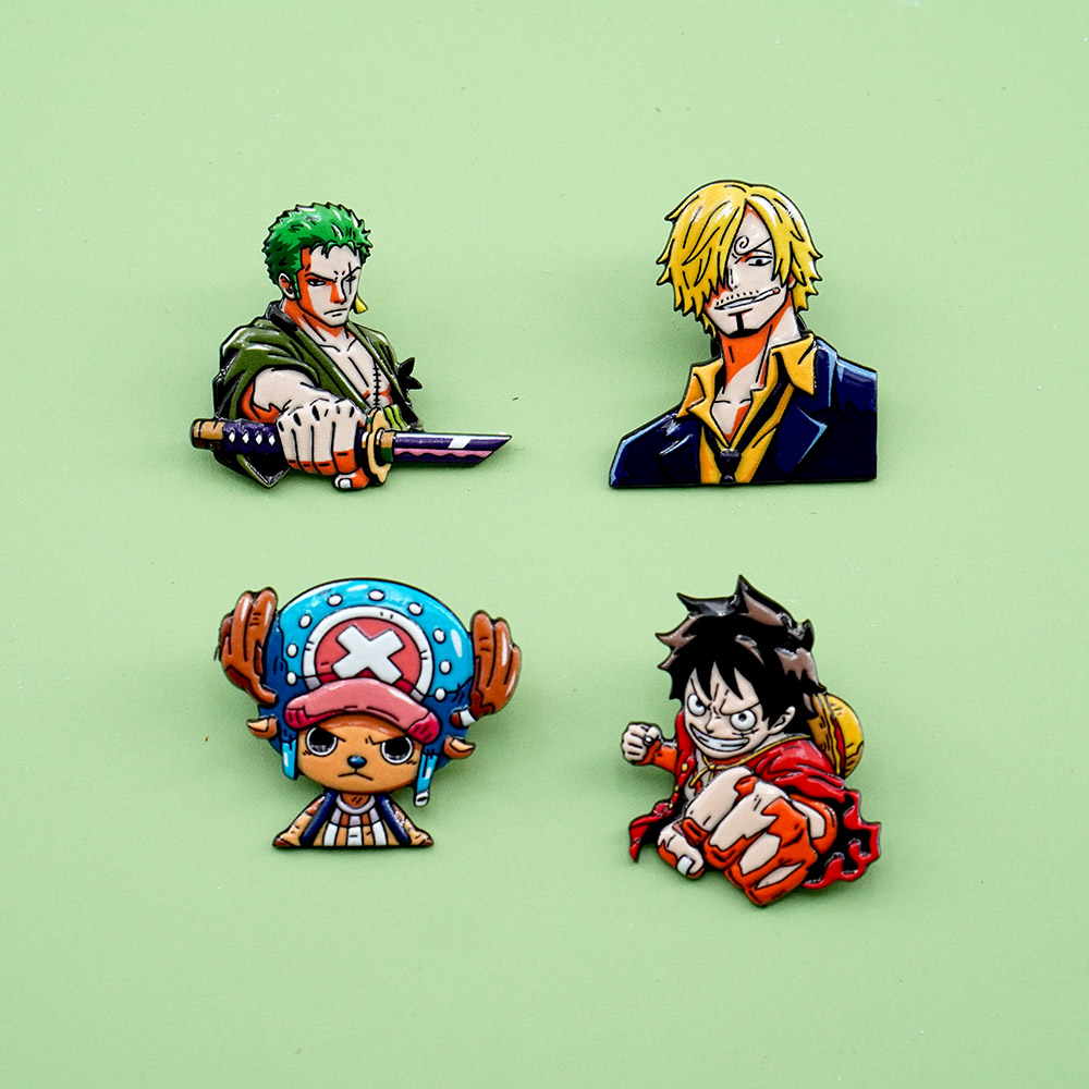 4Pcs Cartoon ONE PIECE Luffy B - огляд і ціна Tuxedo Lapel Pin