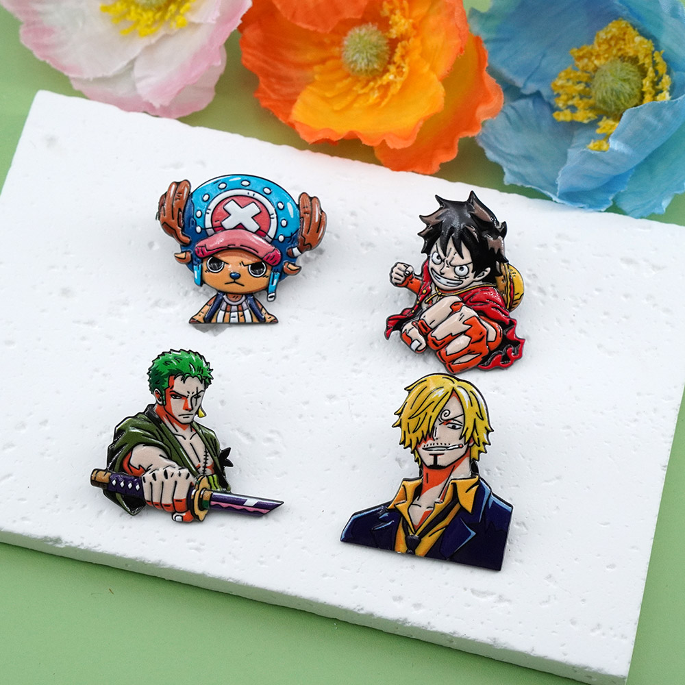 4Pcs Cartoon ONE PIECE Luffy B - огляд і ціна Tuxedo Lapel Pin