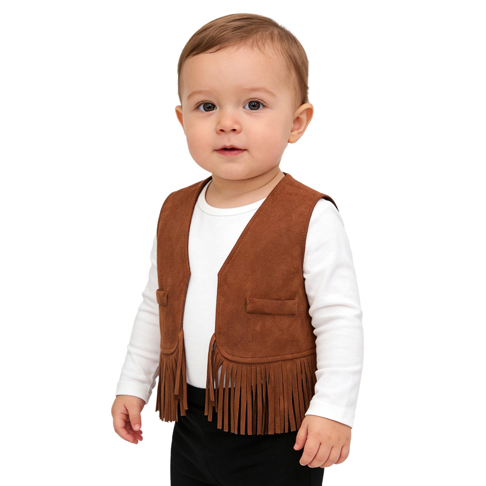Boys Girls Cowboy Suede Vest O - огляд і ціна Men Formal Wear Vest