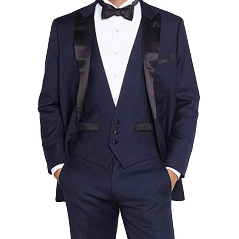 Navy Blue Wedding Groomsmen Tu - огляд і ціна Men Formal Wear Blue