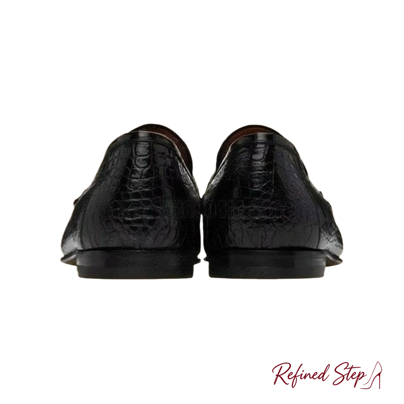 Black Crocodile Print Leather  - огляд і ціна Men'S Luxury Formal Wear