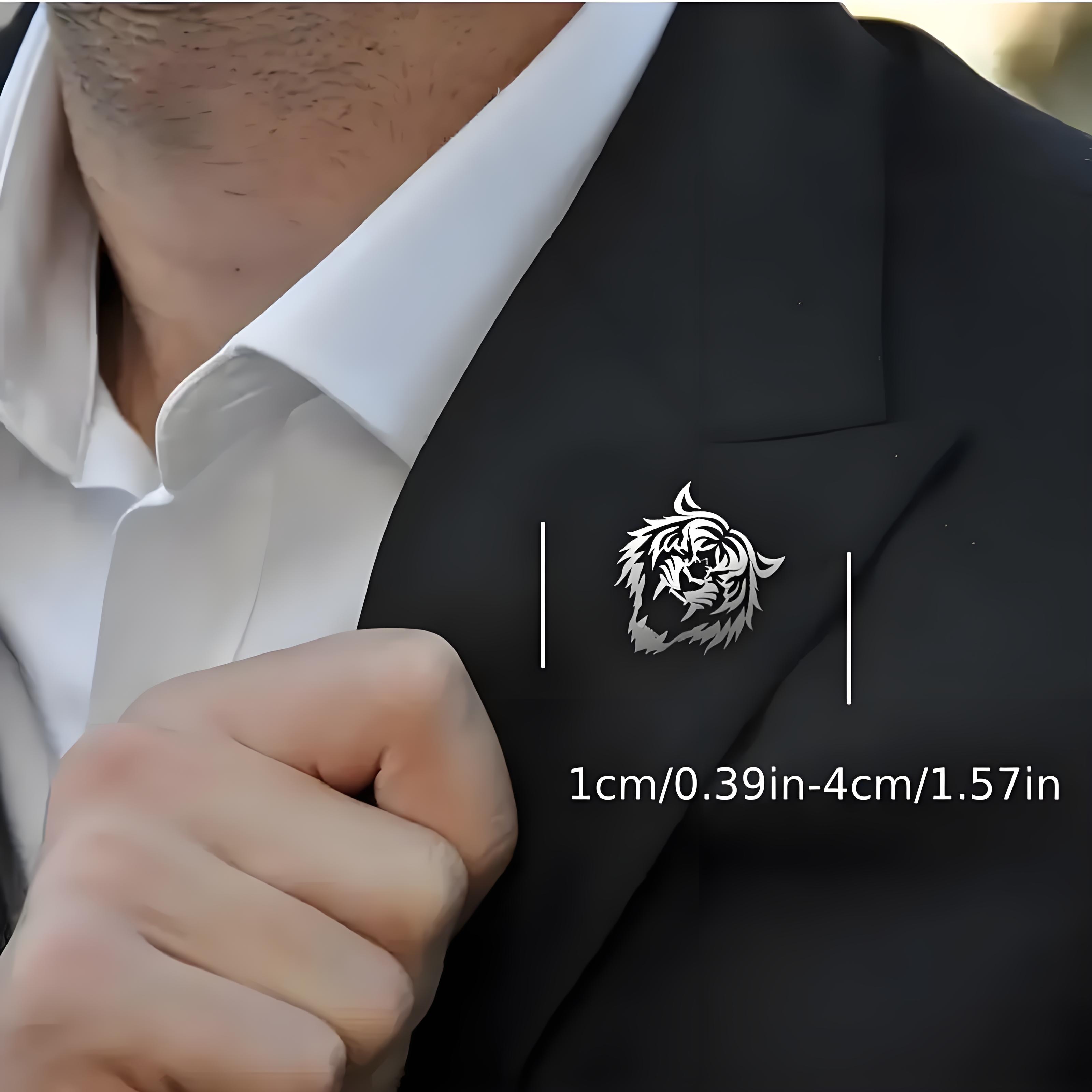 Men's Stainless Steel Tiger He - огляд і ціна Tuxedo Lapel Pin