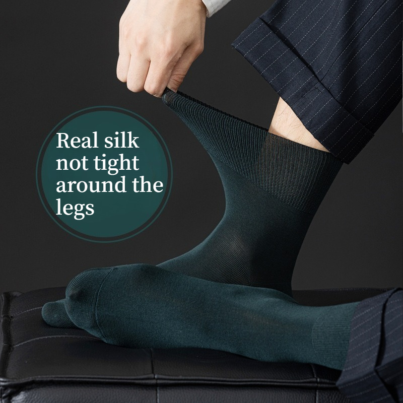 Men's Real Silk Business Dress - огляд і ціна Men Formal Wear Green