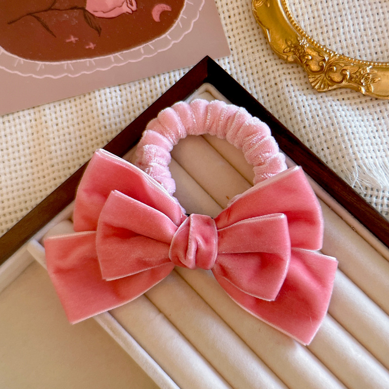 Cute Red Velvet Bow Hair Ties  - огляд і ціна Tie Bar Clip