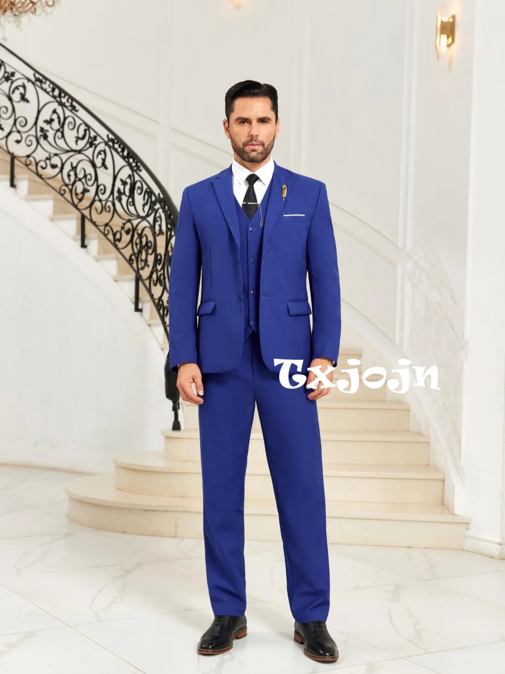 New Blue Men's Slim Fit Suits  - огляд і ціна Men Formal Wear Blue