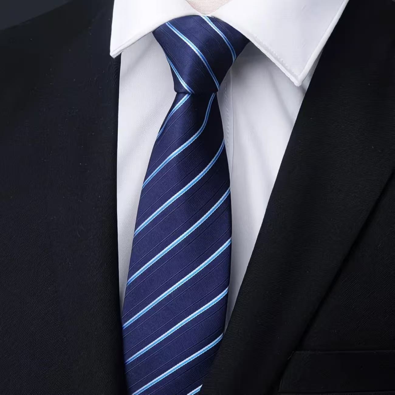 6Pcs Men's Zip Tie 8cm (3.15in - огляд і ціна Men Formal Wear Blue
