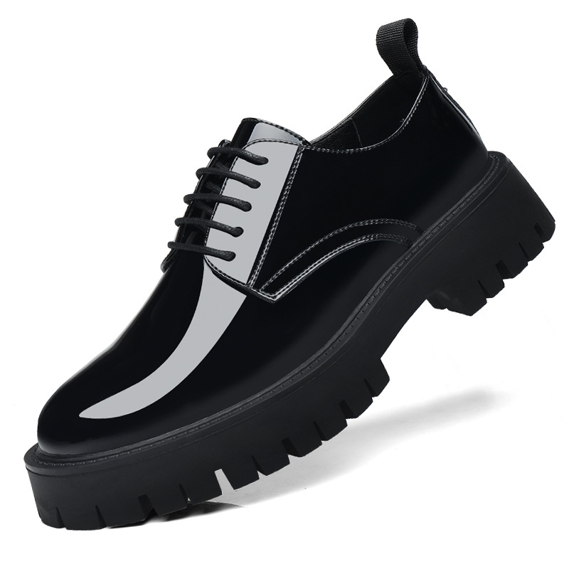 Mens Black Patent Leather Lace - огляд і ціна Men Formal Wear All Black