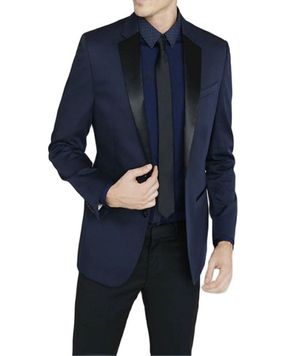 Newest Groomsmen Notch Black L - огляд і ціна Men Formal Wear Blue