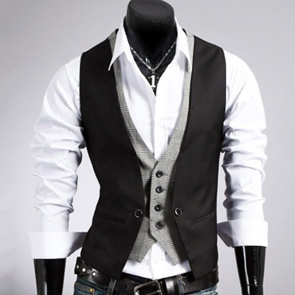 Men Formal Waistcoat Vest Busi - огляд і ціна Men Formal Wear Vest