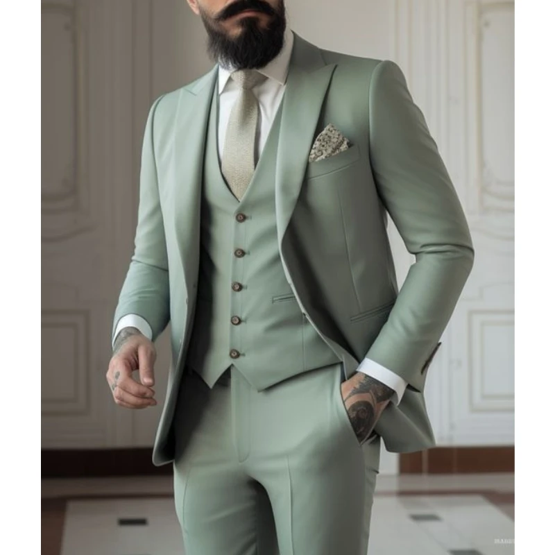 Light green Suits Men Suits 3  - огляд і ціна Men Formal Wear Dress