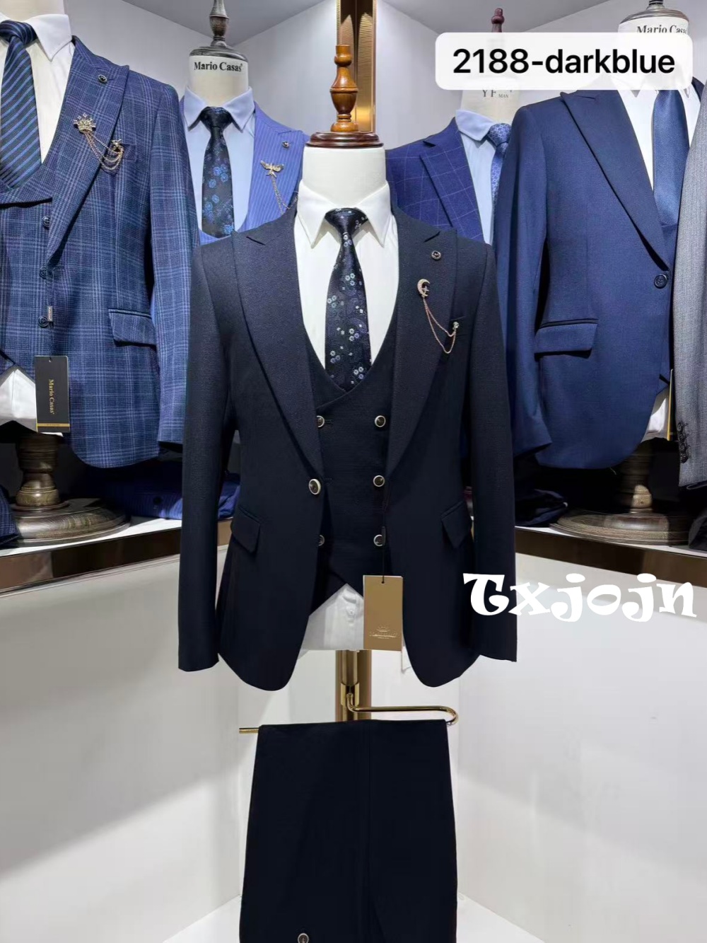 Dark Blue Men's Formal Suit Se - огляд і ціна Men Formal Wear Blue