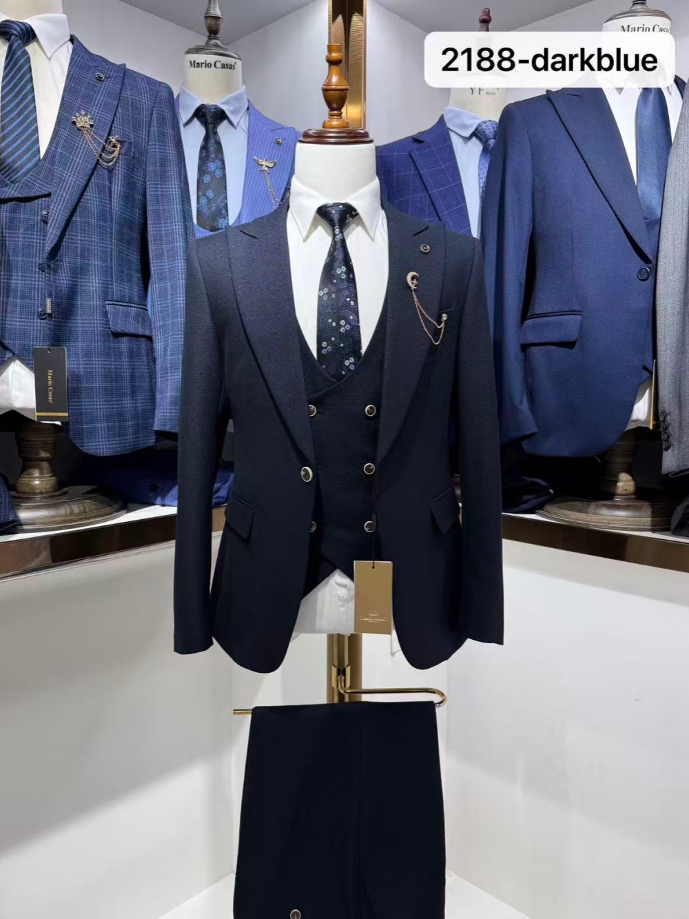 Dark Blue Men's Formal Suit Se - огляд і ціна Men Formal Wear Blue