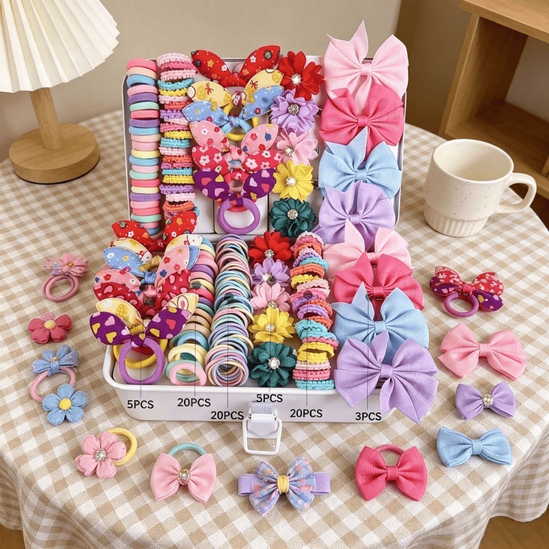 73PCS   New Fabric Girls Hair  - огляд і ціна Tie Bar Clip