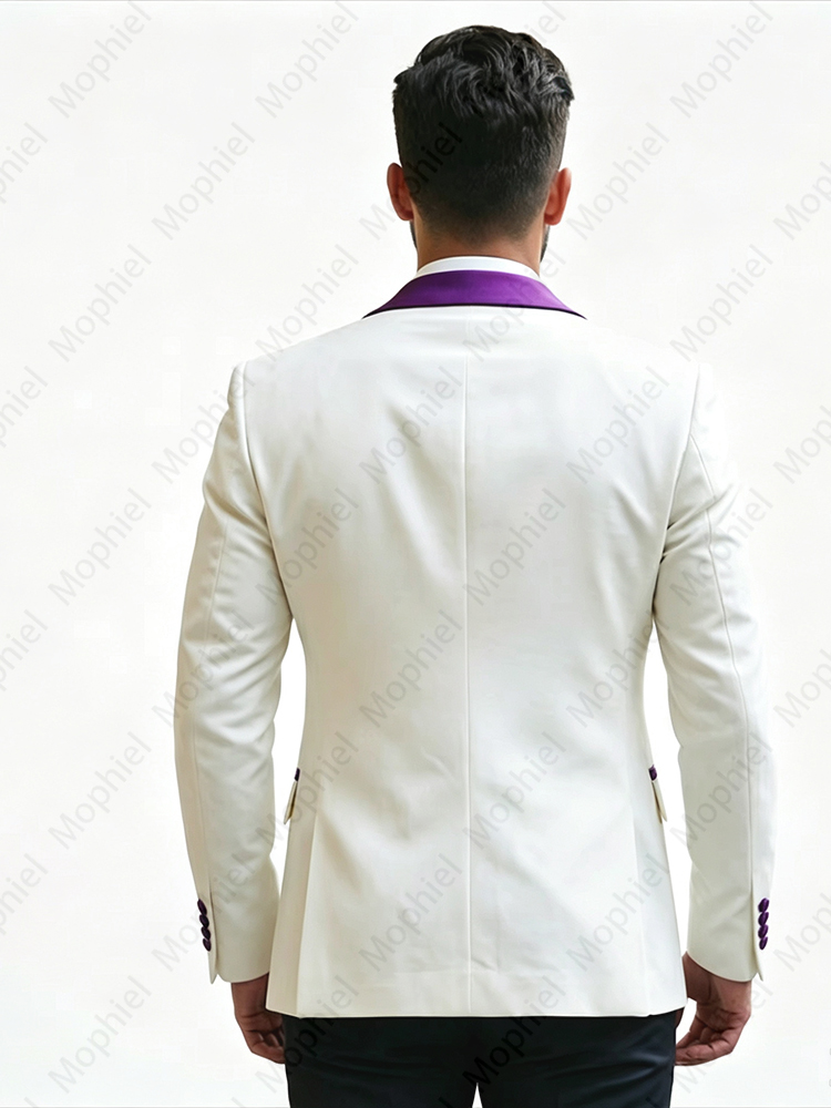 White Men‘s Suits 3 Pieces Sli - огляд і ціна Men'S Formal Wear For A Wedding