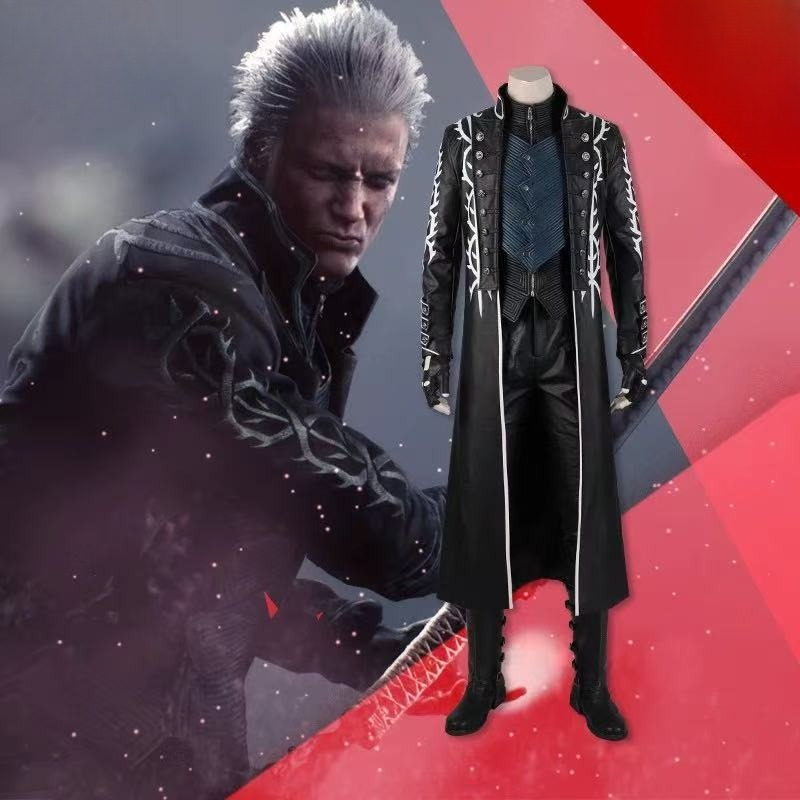 Game DMC Vergil Cosplay Costum - огляд і ціна Men Formal Wear Vest
