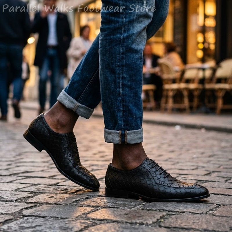 Sartorial Men Oxfords Fish Sca - огляд і ціна Scale - Men Formals & Ethnic Wear