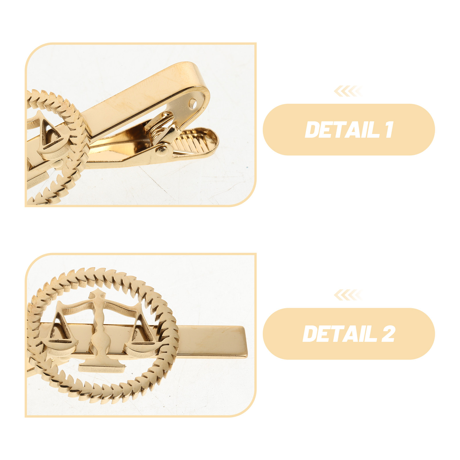 Libra Tie Clip Golden Stainles - огляд і ціна Scale - Men Formals & Ethnic Wear