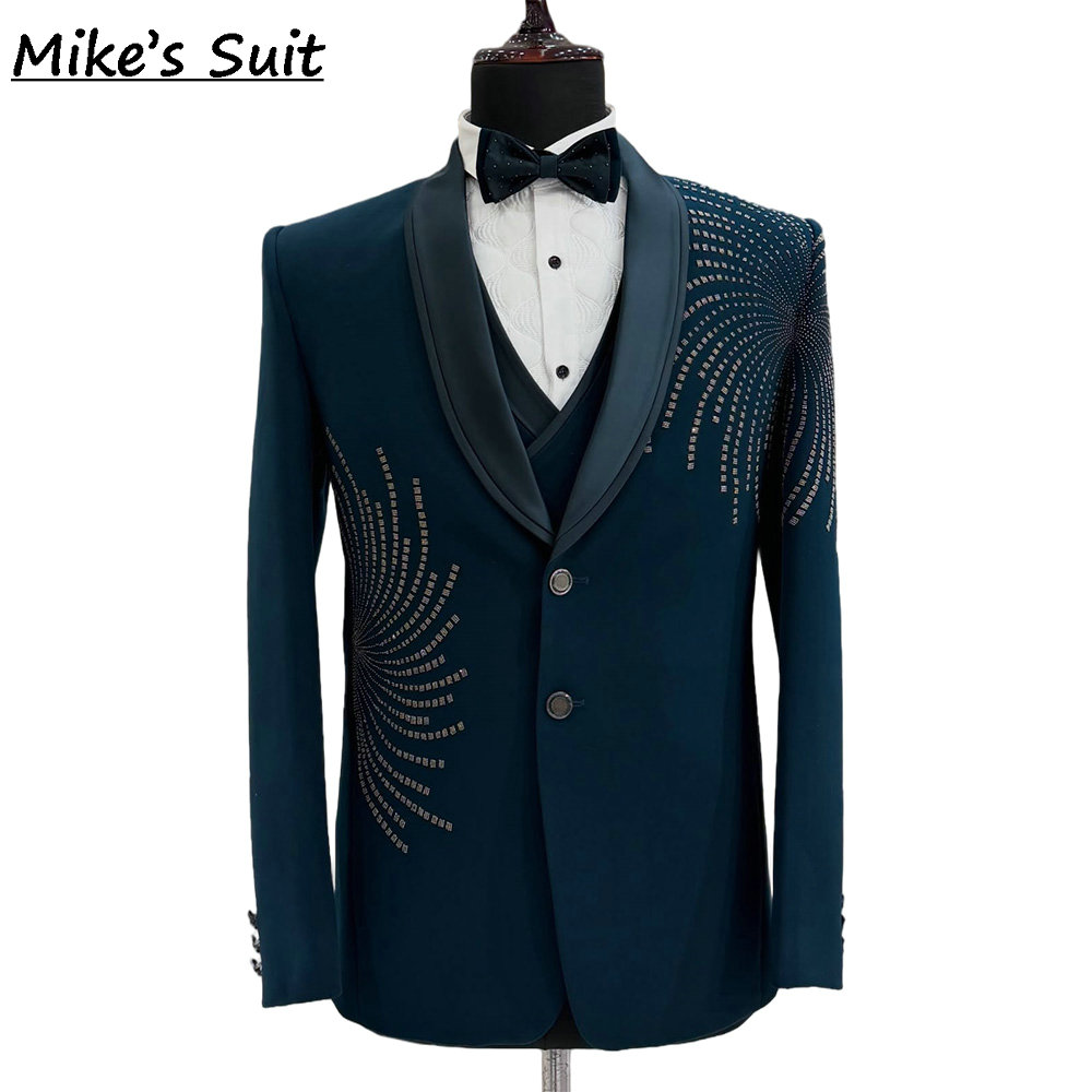 Hunter Green Square Gem Formal - огляд і ціна Men Formal Wear Green