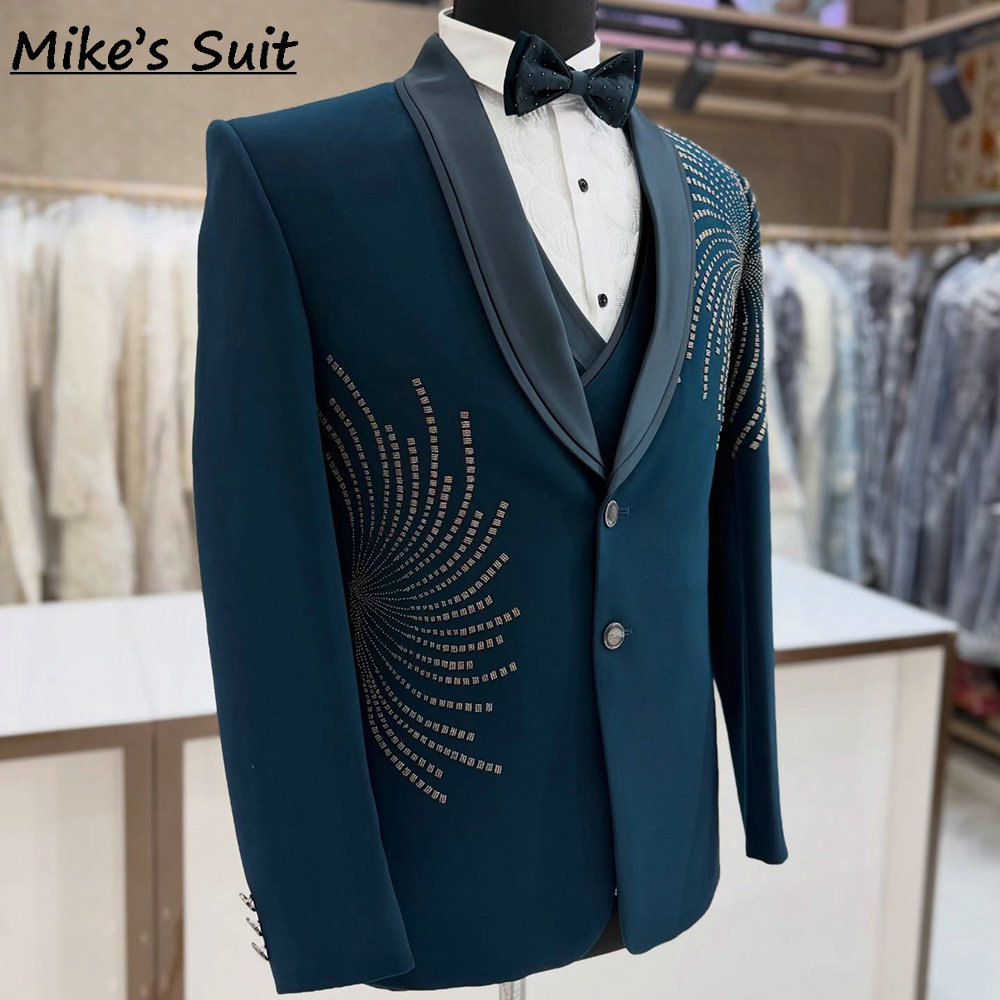 Hunter Green Square Gem Formal - огляд і ціна Men Formal Wear Green