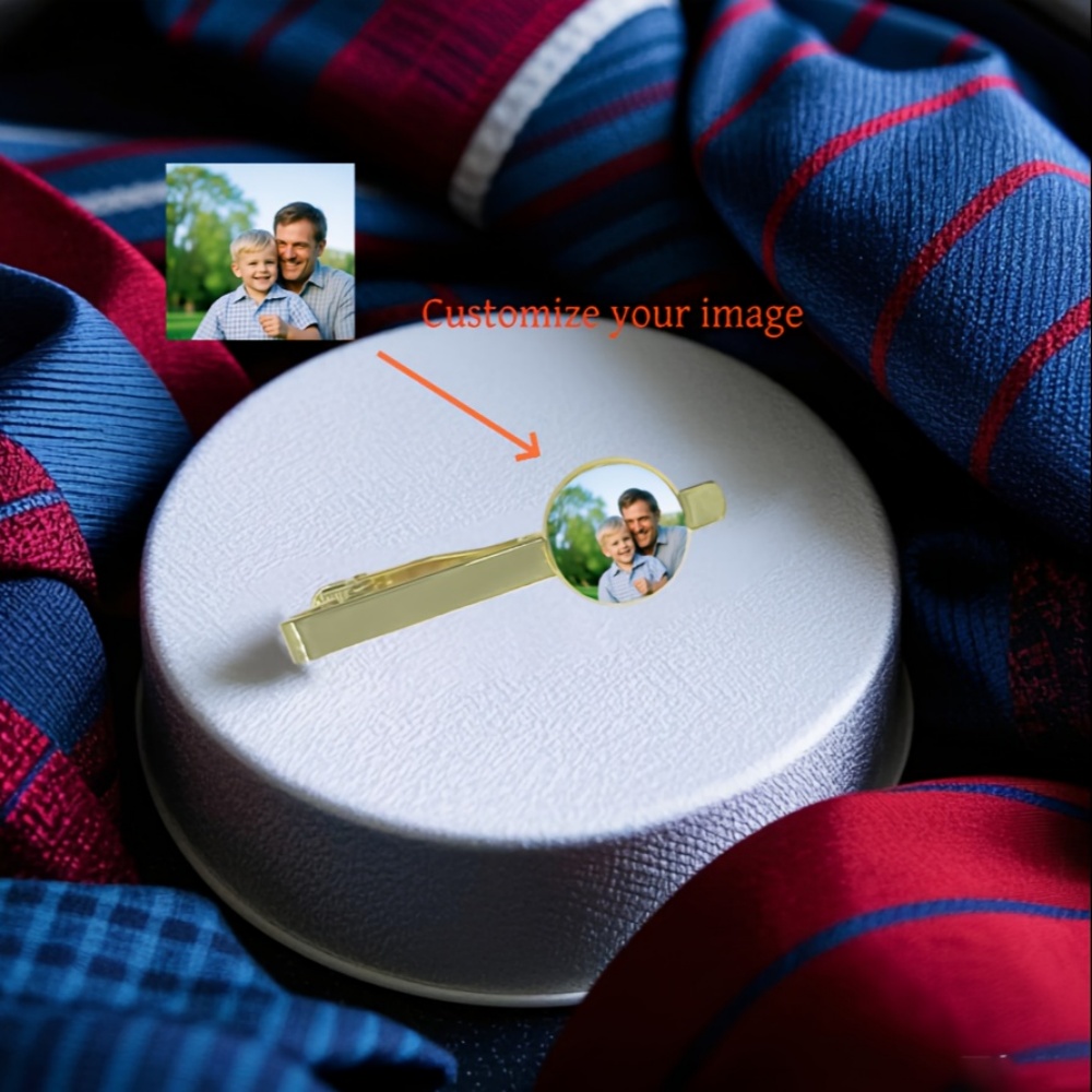 Custom Photo Engraved Text Tie - огляд і ціна Tie Bar Clip