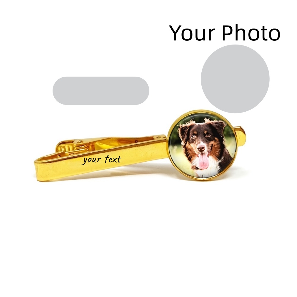 Custom Photo Engraved Text Tie - огляд і ціна Tie Bar Clip
