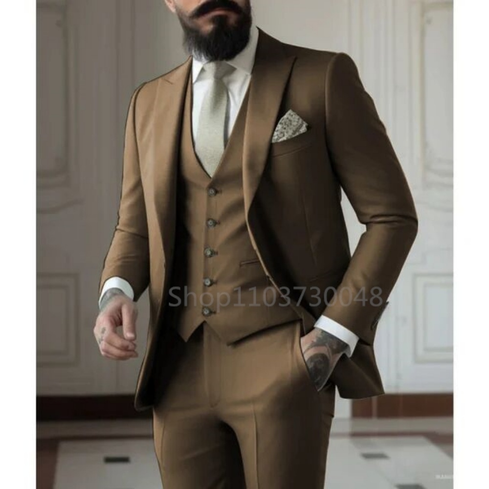 High-Quality Blue Real 3 Piece - огляд і ціна Men Formal Wear Blue